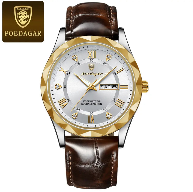 POEDAGAR-Relógio de pulso masculino de luxo