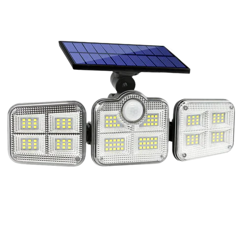 Refletor Led Solar com 3 Cabeças Impermeáveis - SunGlow