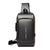 Bolsa de Ombro Antifurto com Carregamento USB