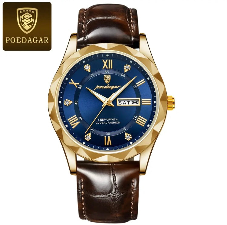 POEDAGAR-Relógio de pulso masculino de luxo