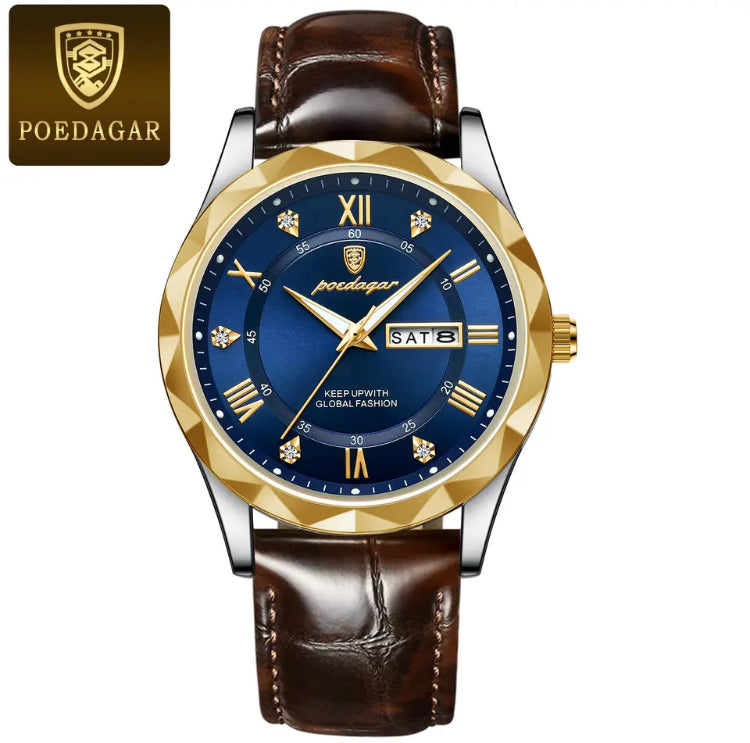 POEDAGAR-Relógio de pulso masculino de luxo