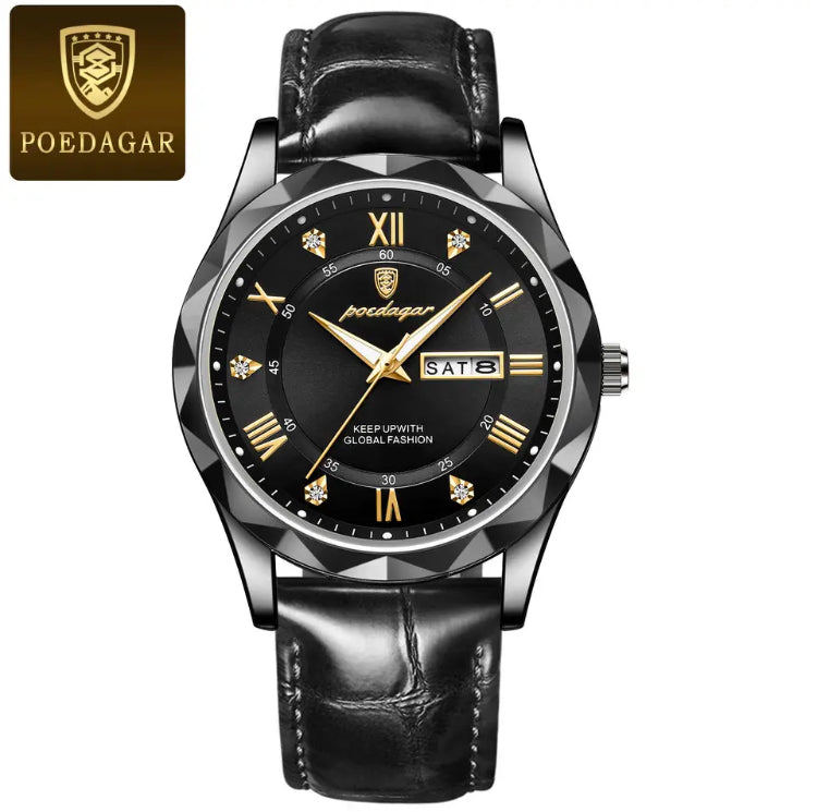 POEDAGAR-Relógio de pulso masculino de luxo