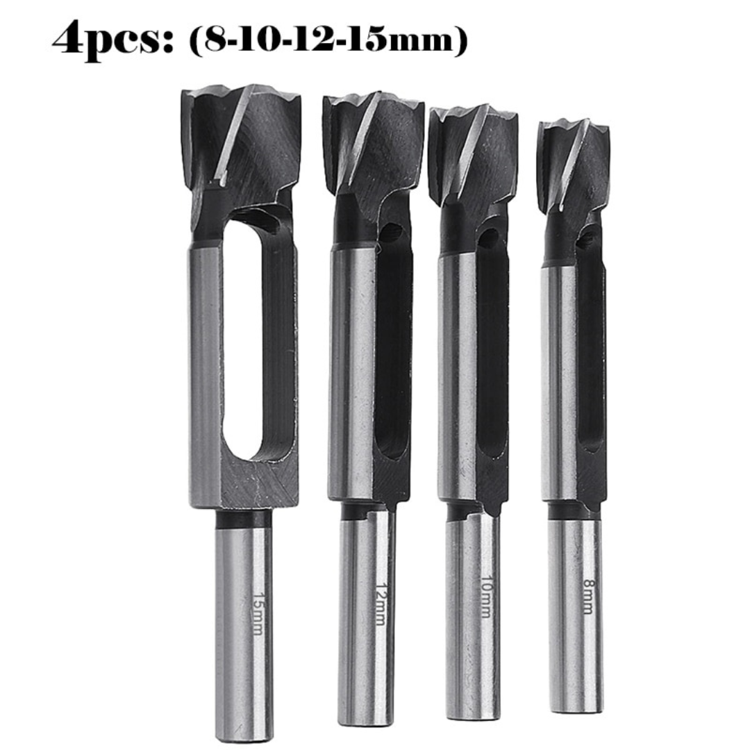 Kit Com 4 Brocas Para Fazer Cavilhas e Espigas