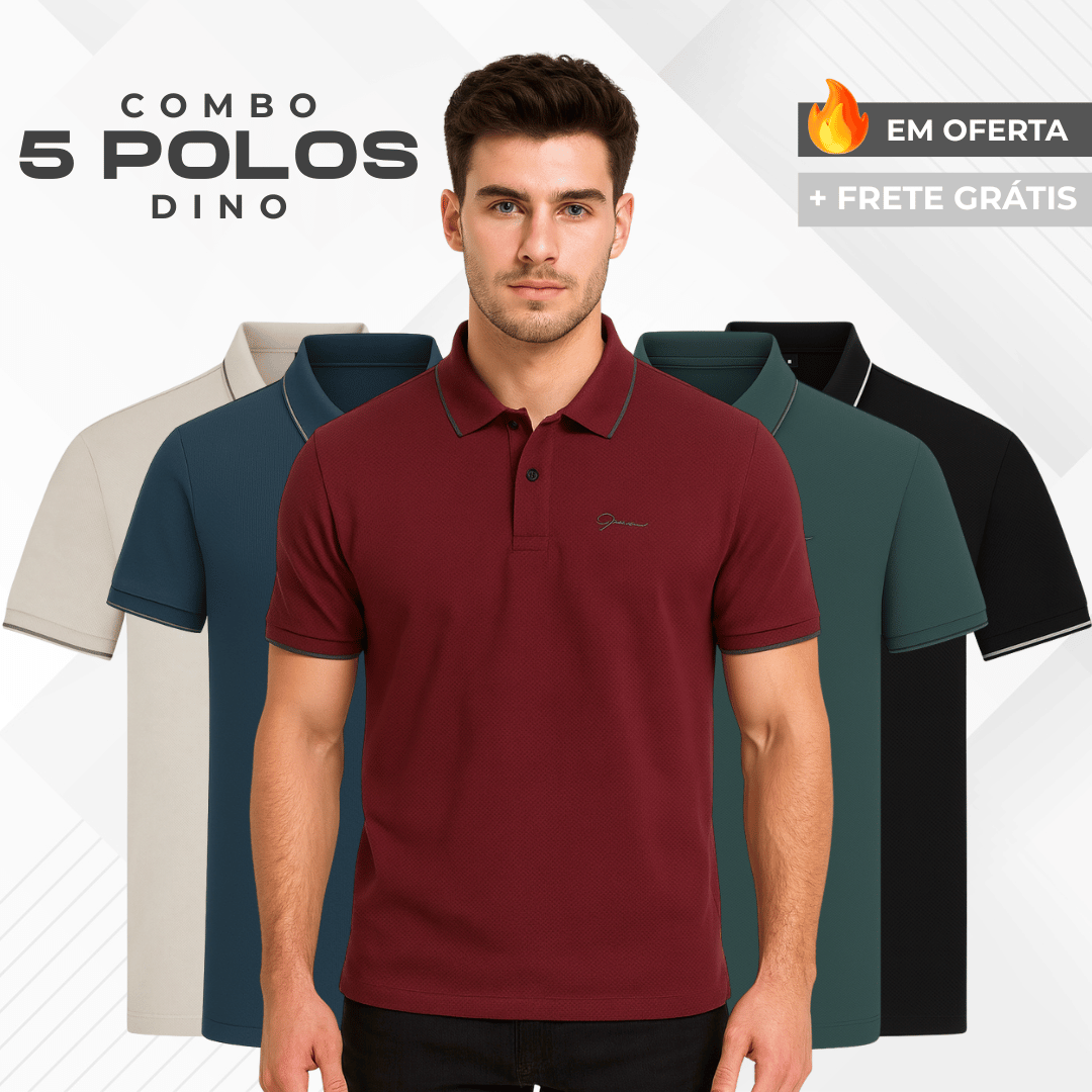 Combo 5 - Camisas Polo Dino