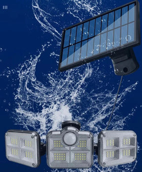 Refletor Led Solar com 3 Cabeças Impermeáveis - SunGlow