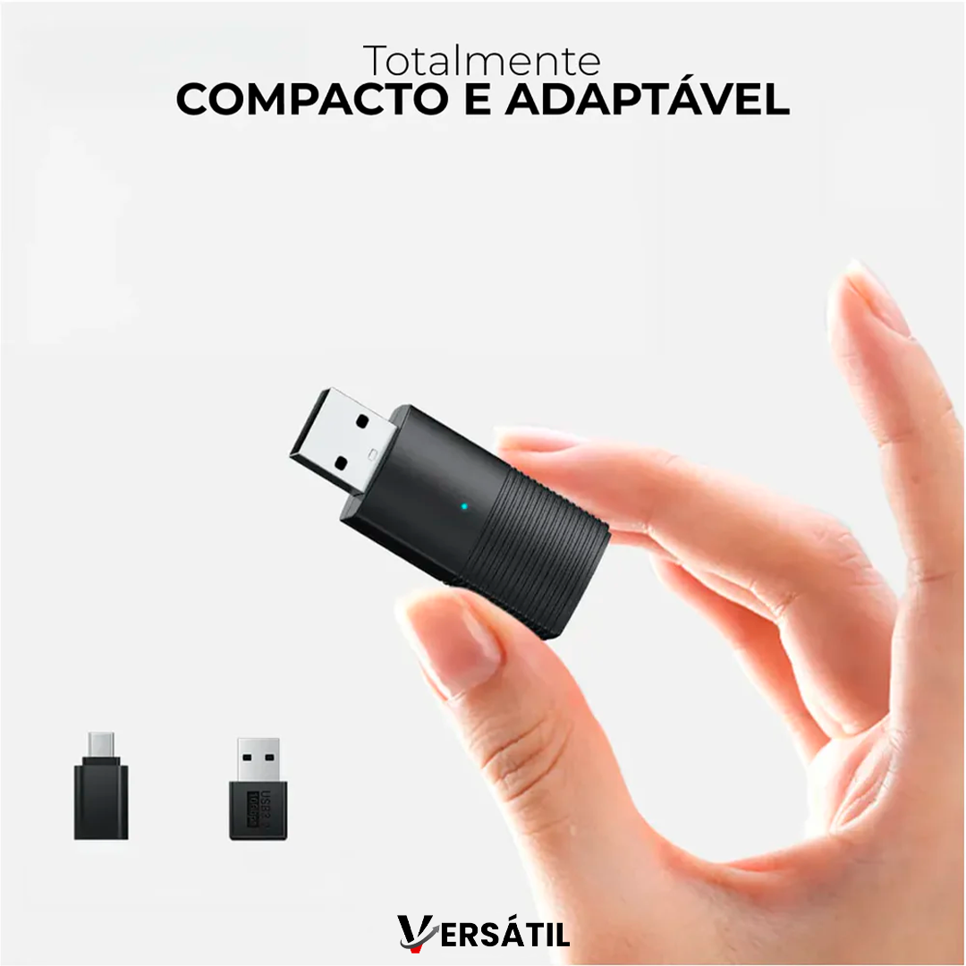 Adaptador Sem fio CarPlay/Android Auto para Multimídia - DriveVersátil Mini™ {ESPECIAL BLACK FRIDAY}